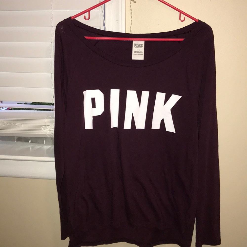 PINK Logo Scoopneck Longsleeve
